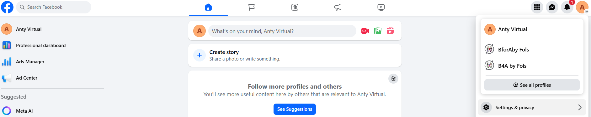 Settings and privacy