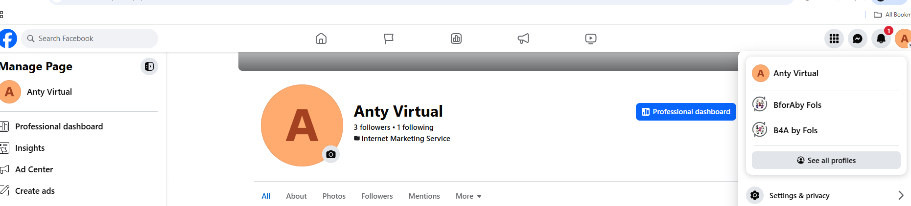 Go to Facebook page